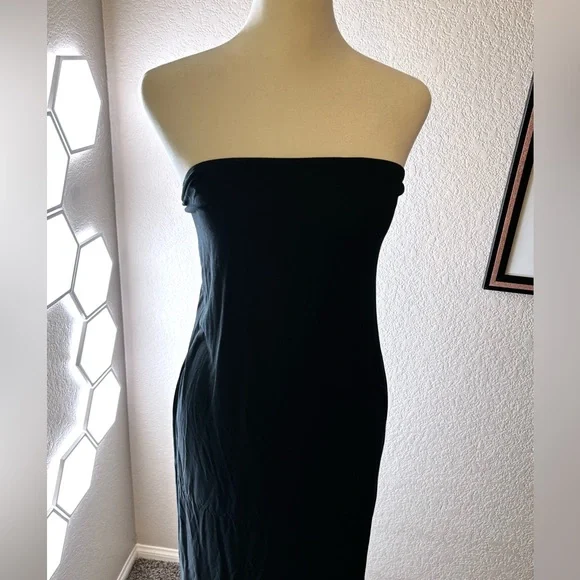 NEW Strapless Black Maxi Dress - Picture 2 of 12